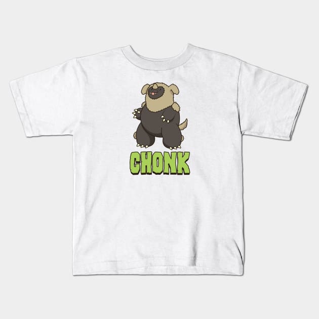 Dog-Man Chonk Kids T-Shirt by Gridcurrent